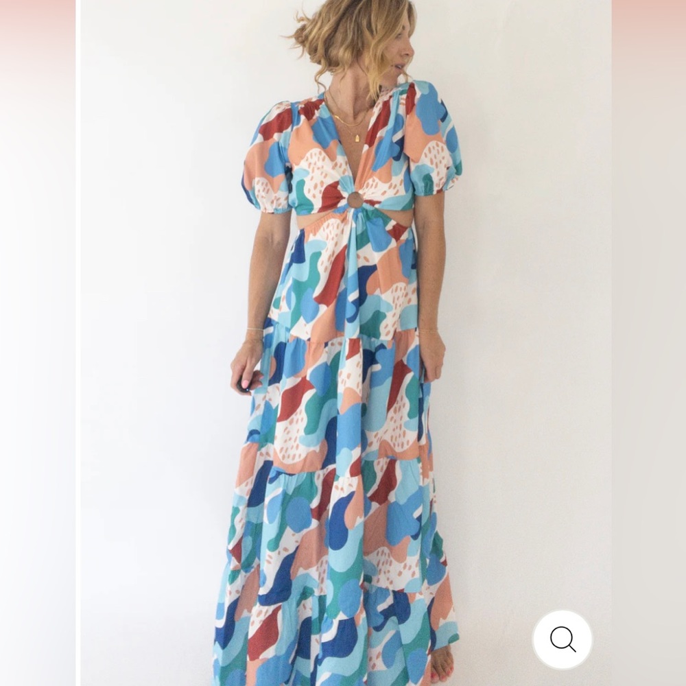 Morgan Maxi Dress Abstract Pattern